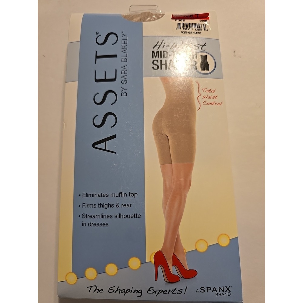 Spanx Assets Size 1 Hi Waist Mid-Thigh Shape by Sara Blakely Nude‎ NIB